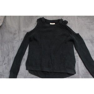 Black Hollister long sleeve with open shoulder